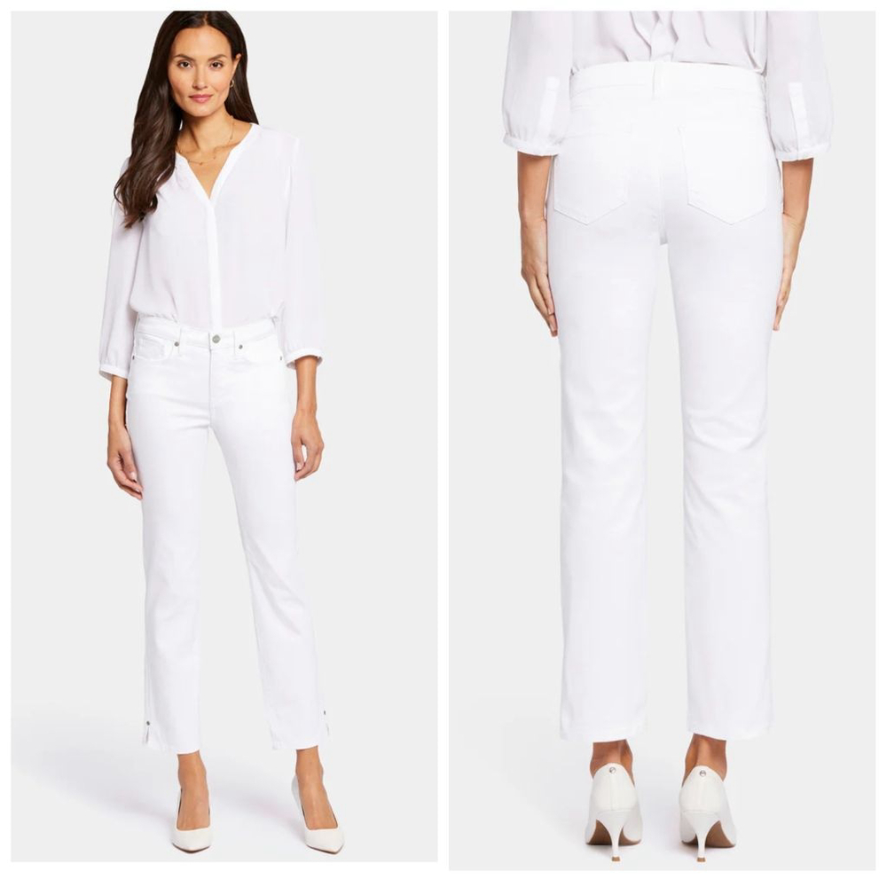 NYDJ Sheri Slim Womens White Jeans Size 2 Lift Tuck Stretch NWOT